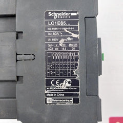 Schneider Electric Lc1E65 Contactor 80A 6Kv