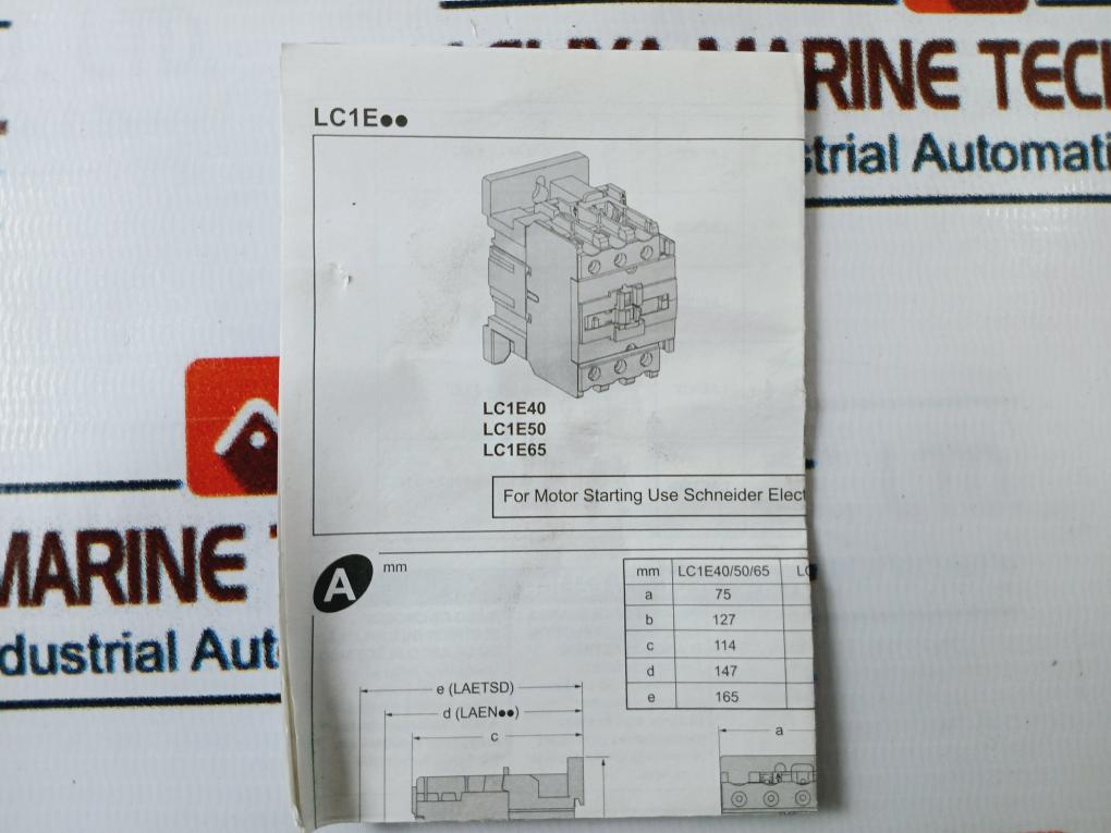 Schneider Electric Lc1E65M5 Easypact Contactor 690V