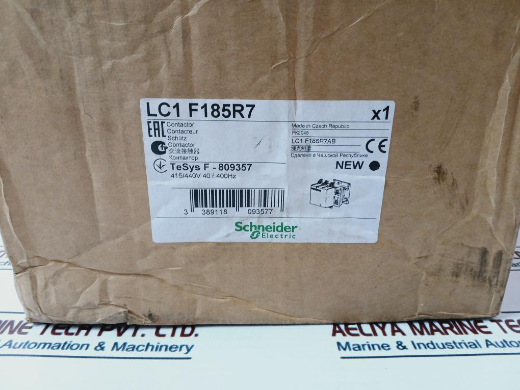 Schneider Electric Lc1F185 Contactor 275A 1000V~