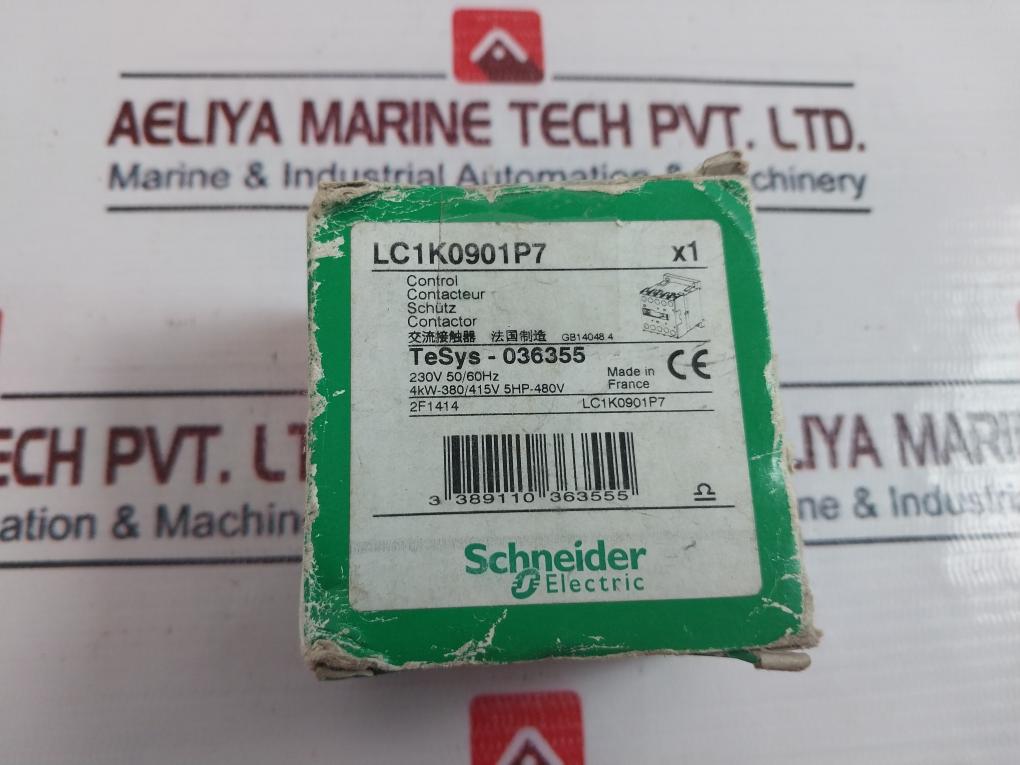 Schneider Electric Lc1K0901P7 Contactor 230V 50/60Hz