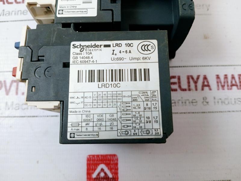 Schneider Electric Lc1d09 Tesys Contactor W/ Lrd 10c Thermal Overload Relay