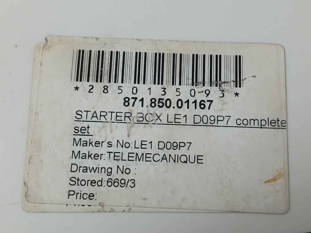 Schneider Electric Le1D09P7 3 Phase Enclosed Direct-on-line (Dol) Starter