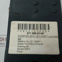Schneider Electric Le1D09P7 3 Phase Enclosed Direct-on-line (Dol) Starter