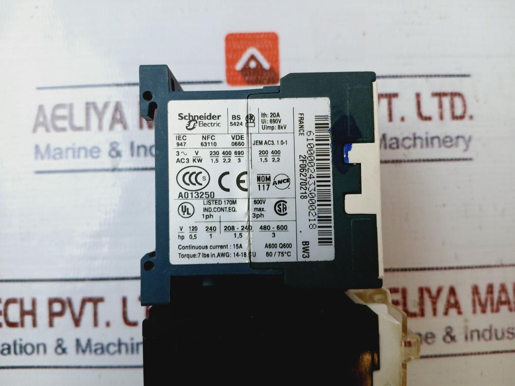 Schneider Electric Lp4K0610Bw3 Contactor 20A 690V