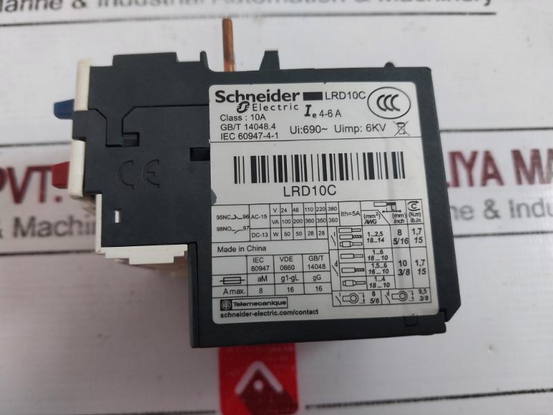 Schneider Electric Lrd10C Telemecanique Tesys Relay 849534