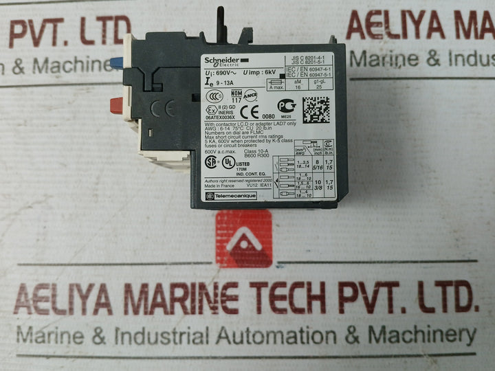 Schneider Electric/Telemecanique Lrd 16 Overload Relay Ie 9-13A 690V 6Kv
