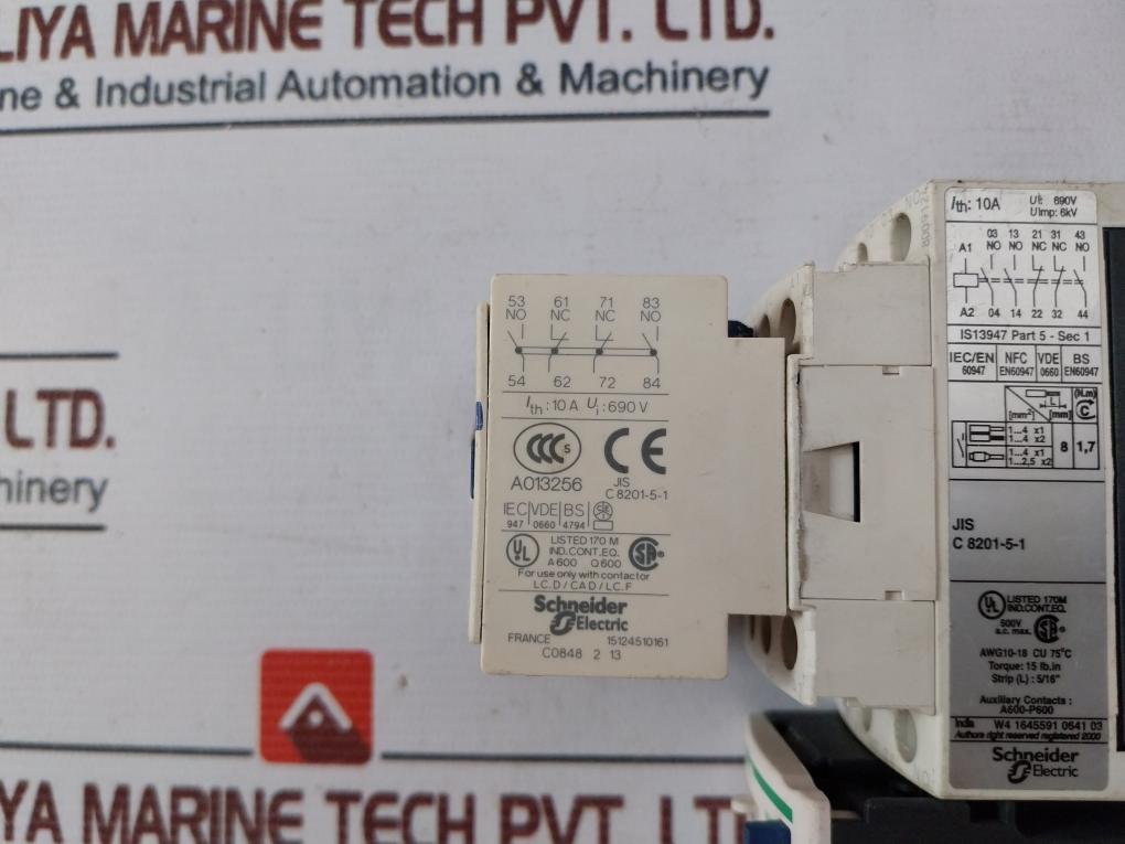 Schneider Electric Lrd16 Thermal Overload Relay With Contactor La1 Dn22 / Cad 32