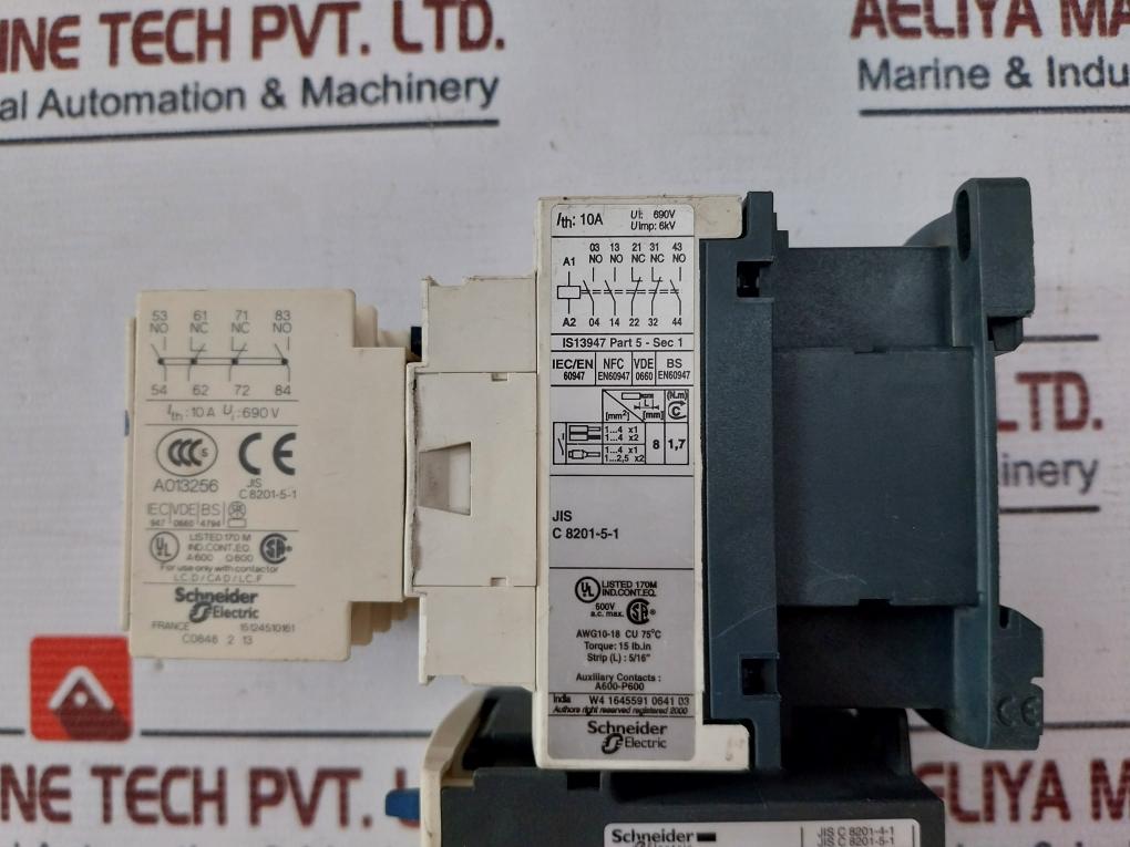Schneider Electric Lrd16 Thermal Overload Relay With Contactor La1 Dn22 / Cad 32