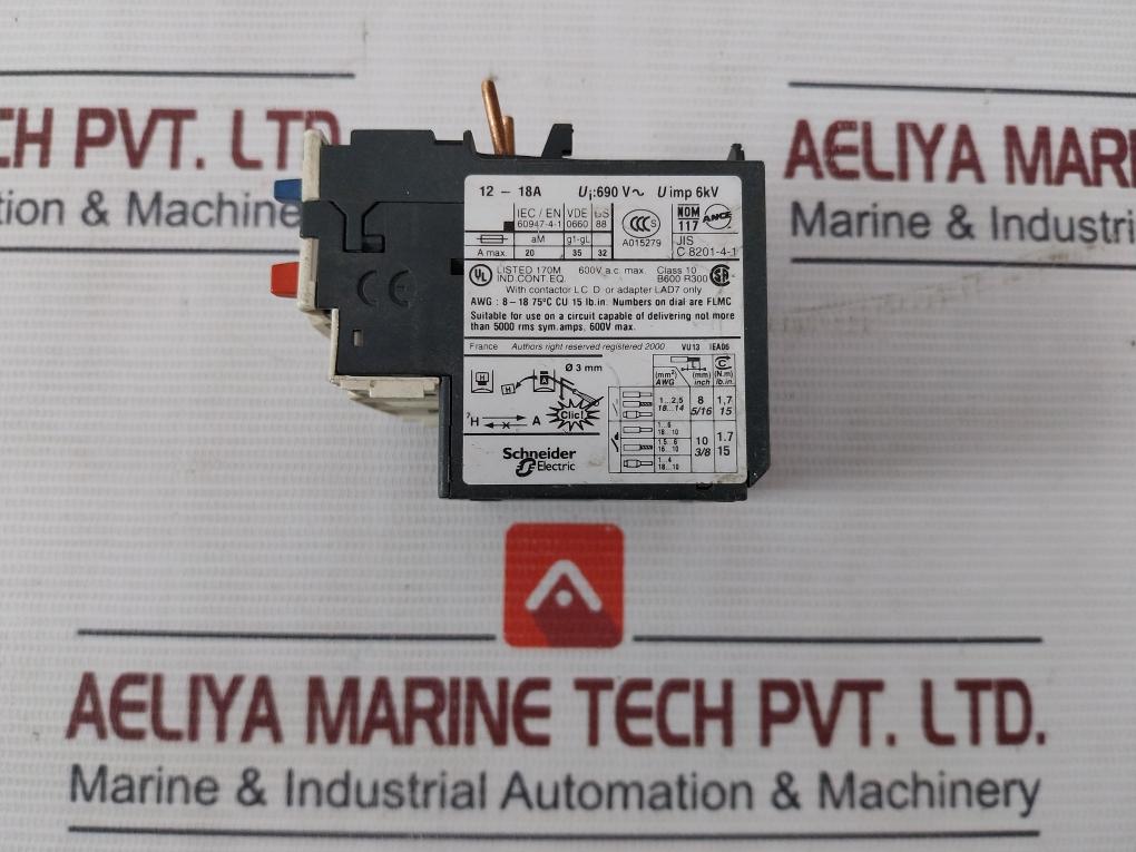 Schneider Electric Lrd 21 Thermal Overload Relay Class 10 600V