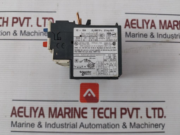 Schneider Electric Lrd 21 Thermal Overload Relay Class 10 600V