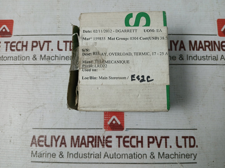 Schneider Electric Lrd 22 Thermal Overload Relay Awg.6-14 75C Cu 20 Lb. In