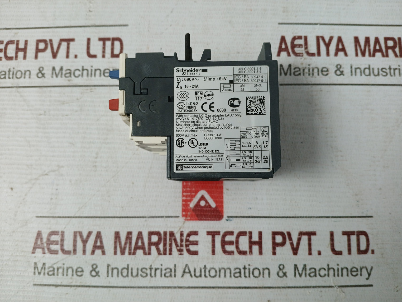 Schneider Electric Lrd 22 Thermal Overload Relay Awg.6-14 75C Cu 20 Lb. In