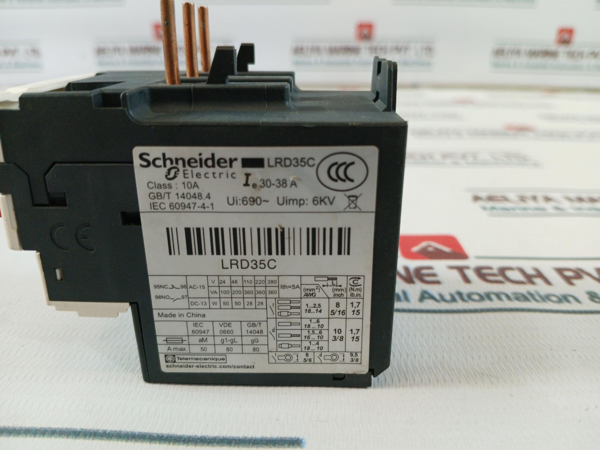 Schneider Electric Lrd35C Thermal Overload Relay 10A