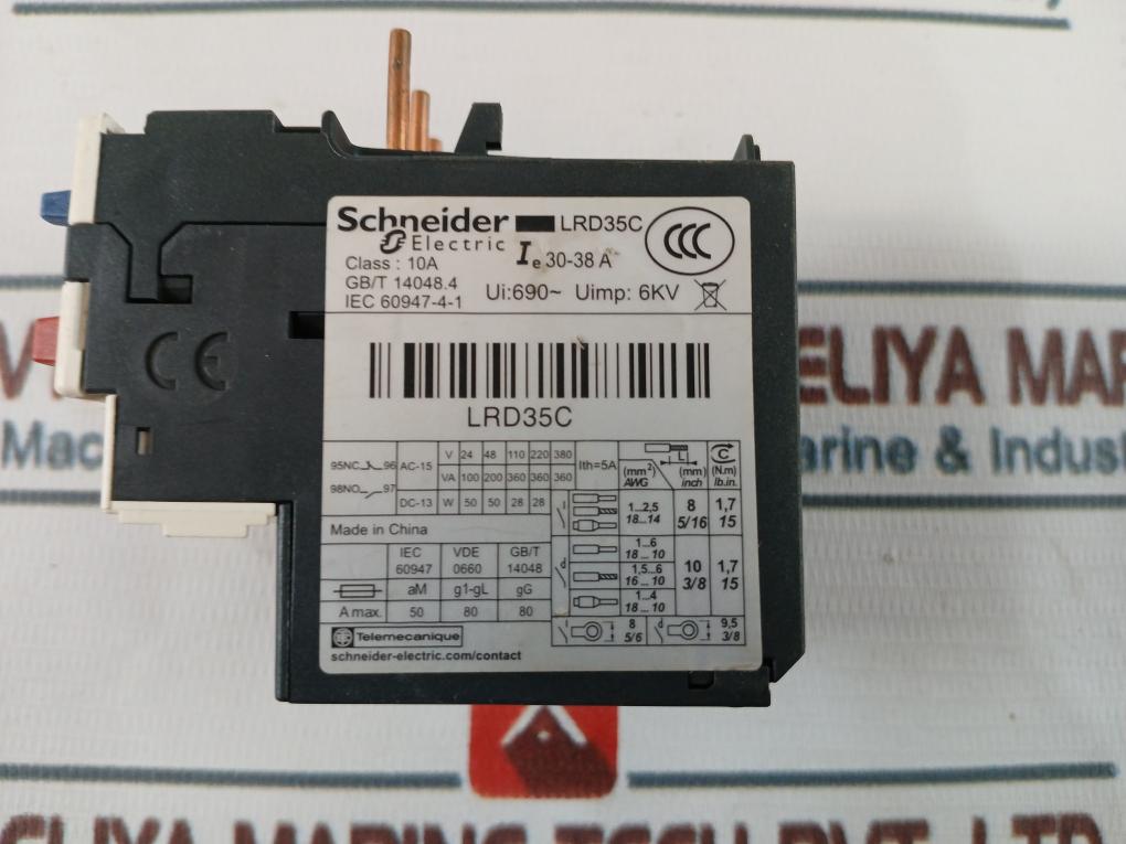 Schneider Electric Lrd35C Thermal Overload Relay 10A