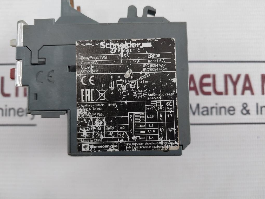 Schneider Electric Lre06 Thermal Overload Relay Class 10A