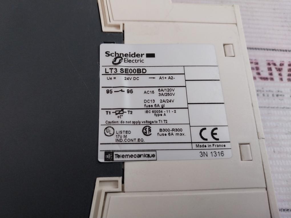 Schneider Electric Lt3Se00Bd Thermistor Protection Relay Dc13 2A/24V