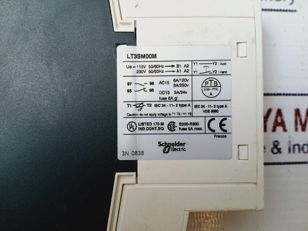 Schneider Electric Lt3Sm00M Thermistor Protection Relay 115V 50/60Hz