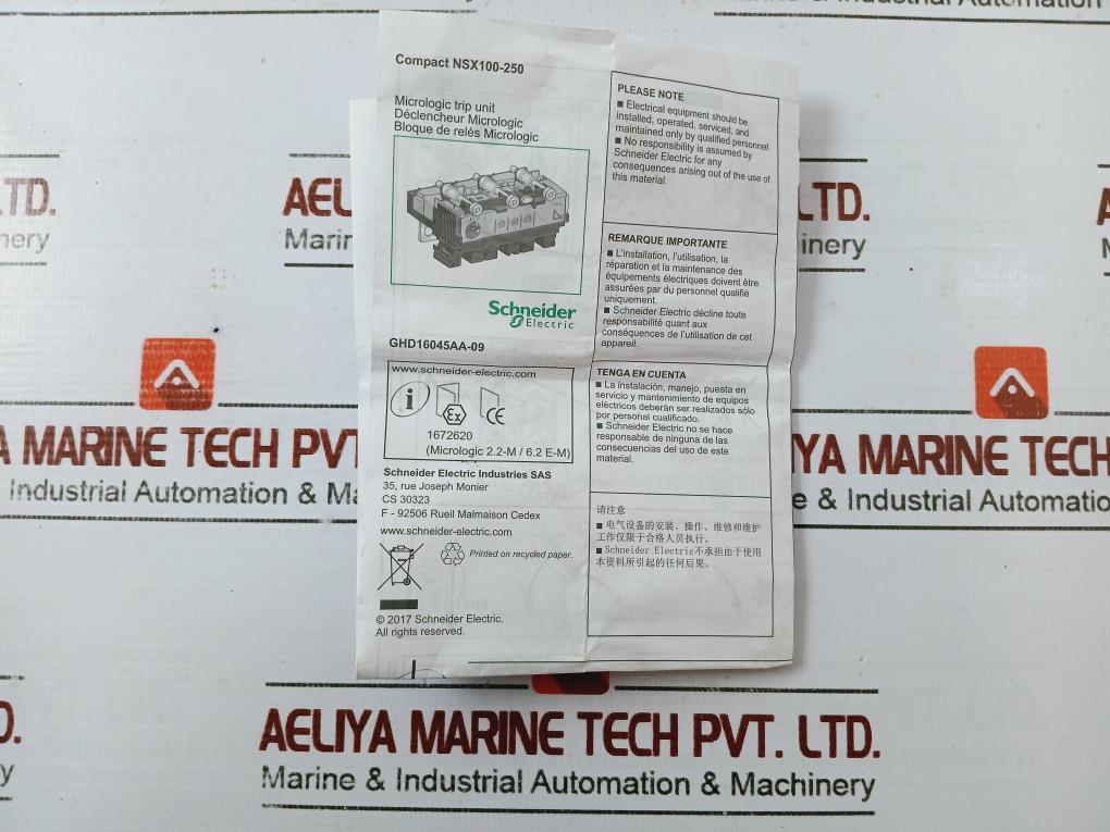 Schneider Electric Lv429100 Micrologic Trip Unit 3N201710357