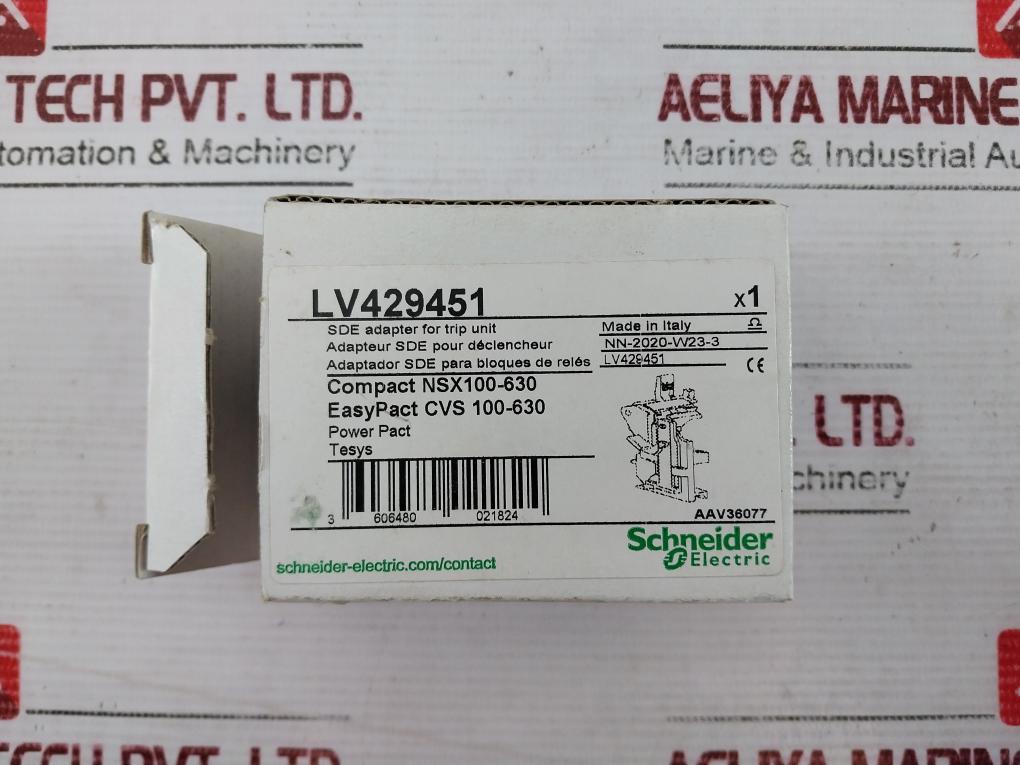 Schneider Electric Lv429451 Sde Adapter For Trip Unit Compact Nsx100-630