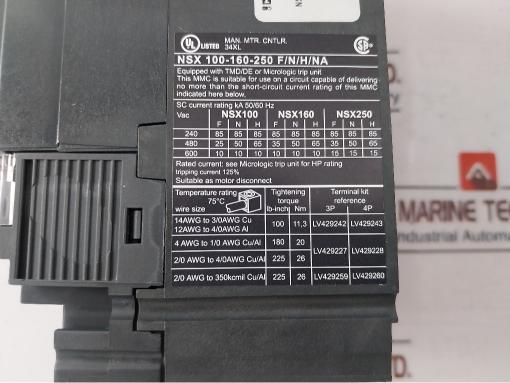 Schneider Electric Lv429770 Moulded Case Circuit Breaker