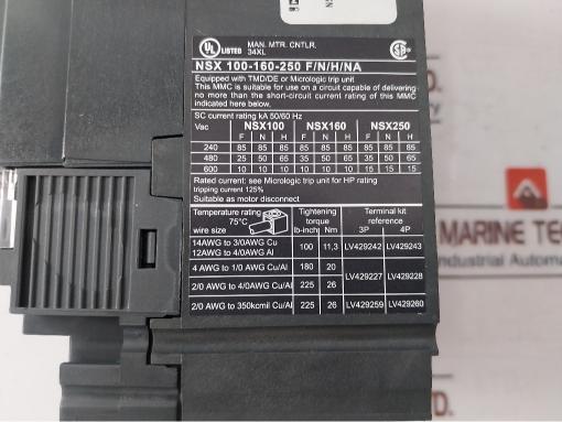 Schneider Electric LV429770 Moulded Case Circuit Breaker