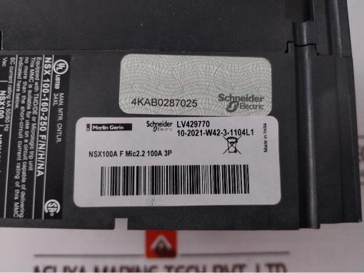 Schneider Electric LV429770 Moulded Case Circuit Breaker