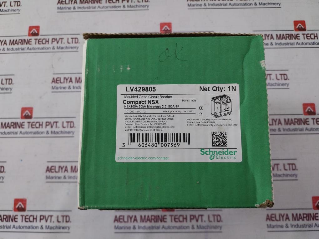 Schneider Electric Lv429805 Circuit Breaker Nsx 100N