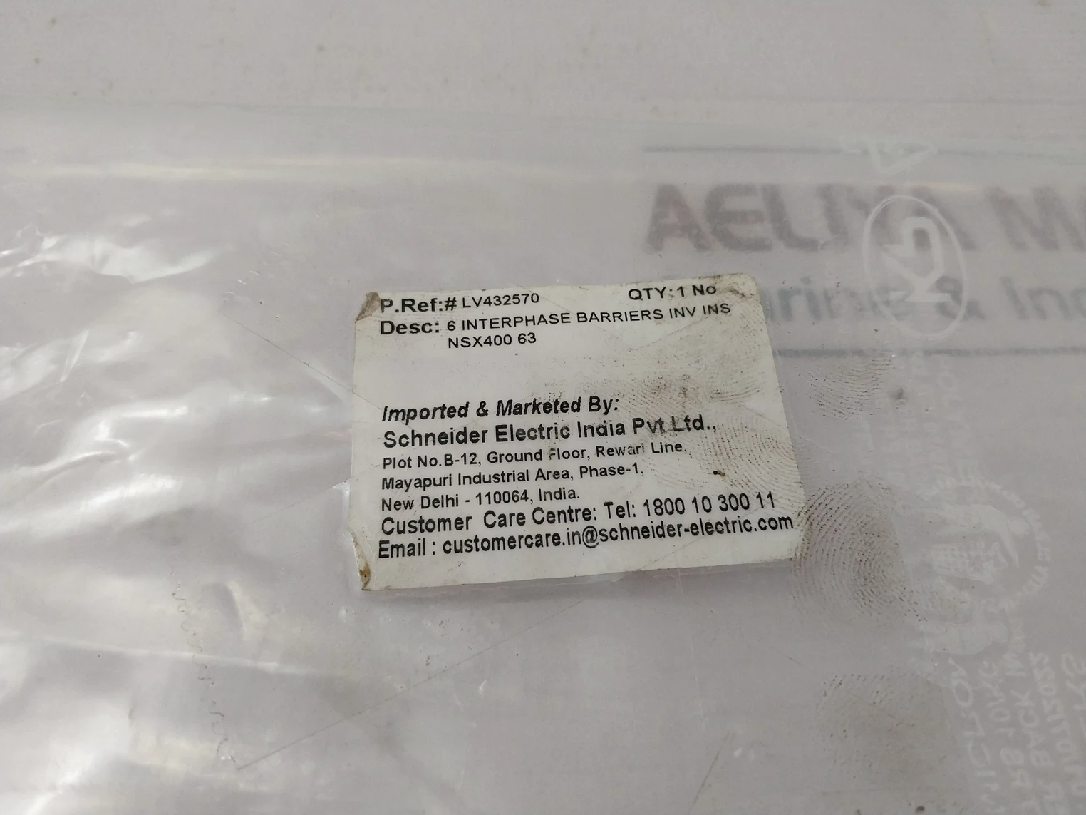 Schneider Electric Lv432570 6 Interphase Barrier Set Inv Ins Nsx400 63