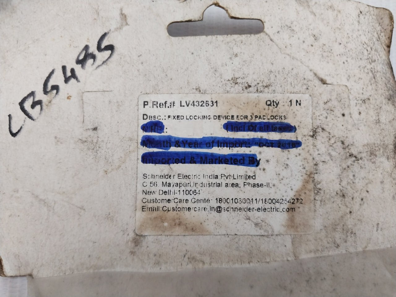 Toggle Padlocking Device Lv 432631 Schneider Electric