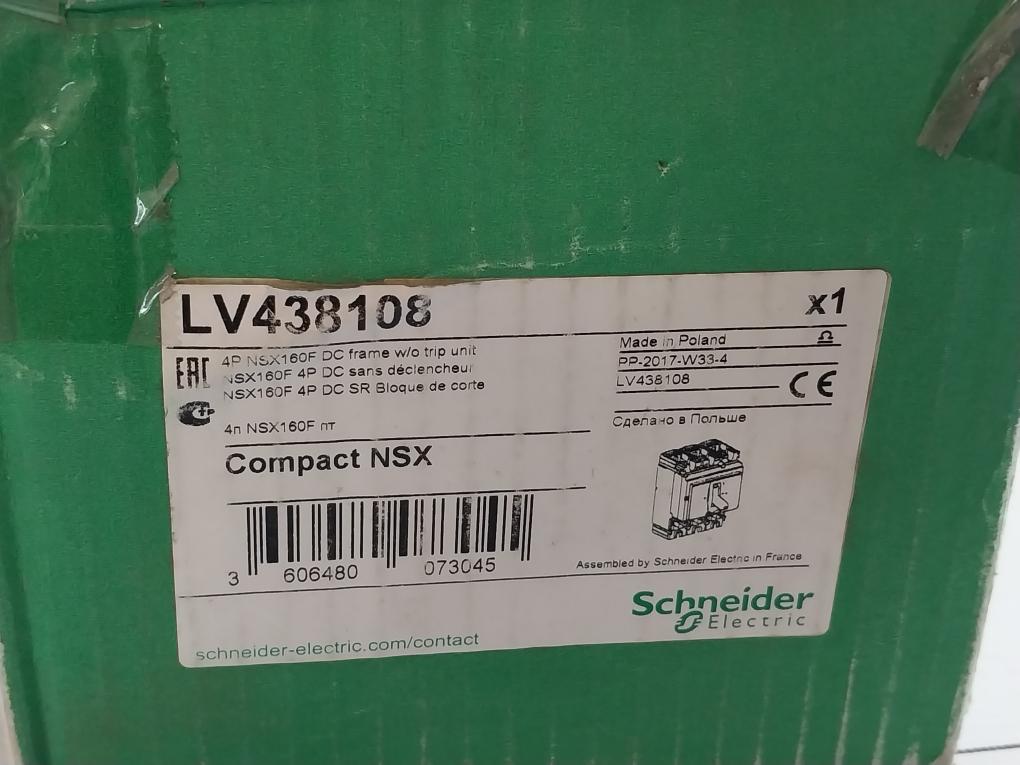 Schneider Electric Lv438108 Circuit Breaker Nsx160F Dc