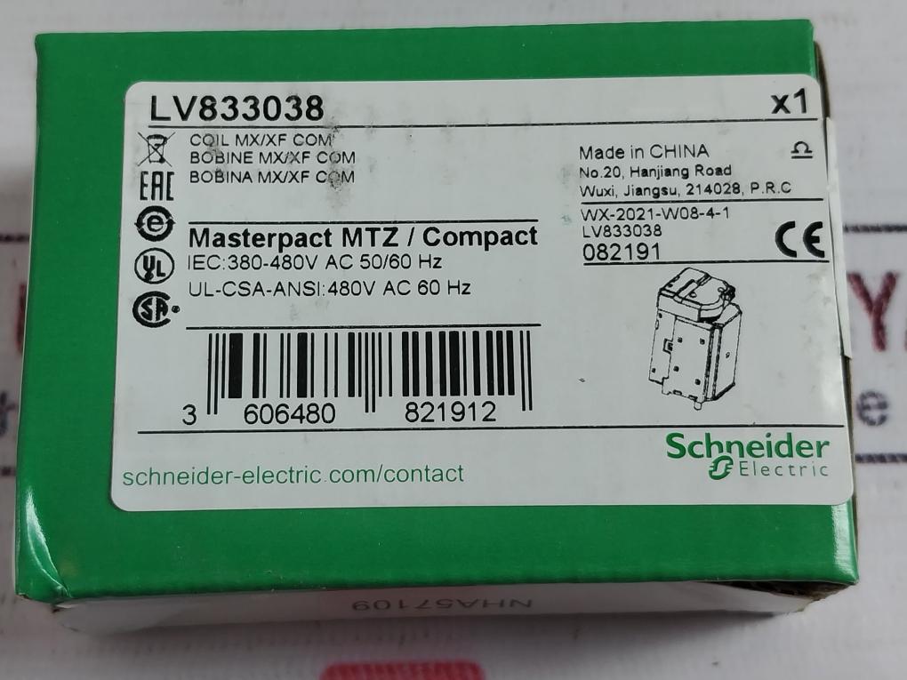 Schneider Electric Lv833038 Undervoltage Release 380-480v Ac 50/60 Hz