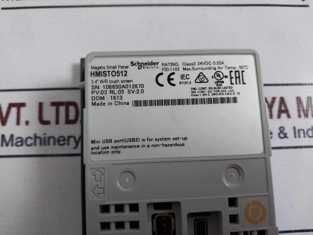 Schneider Electric Magelis Hmisto512 Touch Panel Screen 3.4”