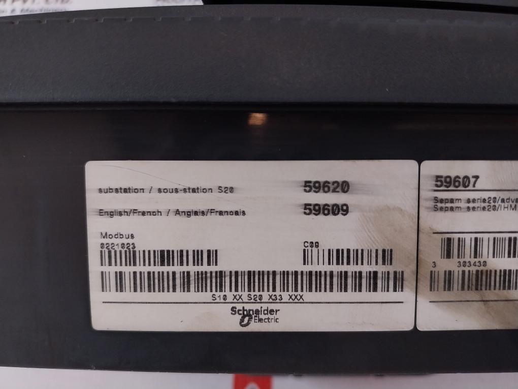 Schneider Merlin Gerin Wartsila SEPAM S20 59620 48–250V Modbus Substation Relay