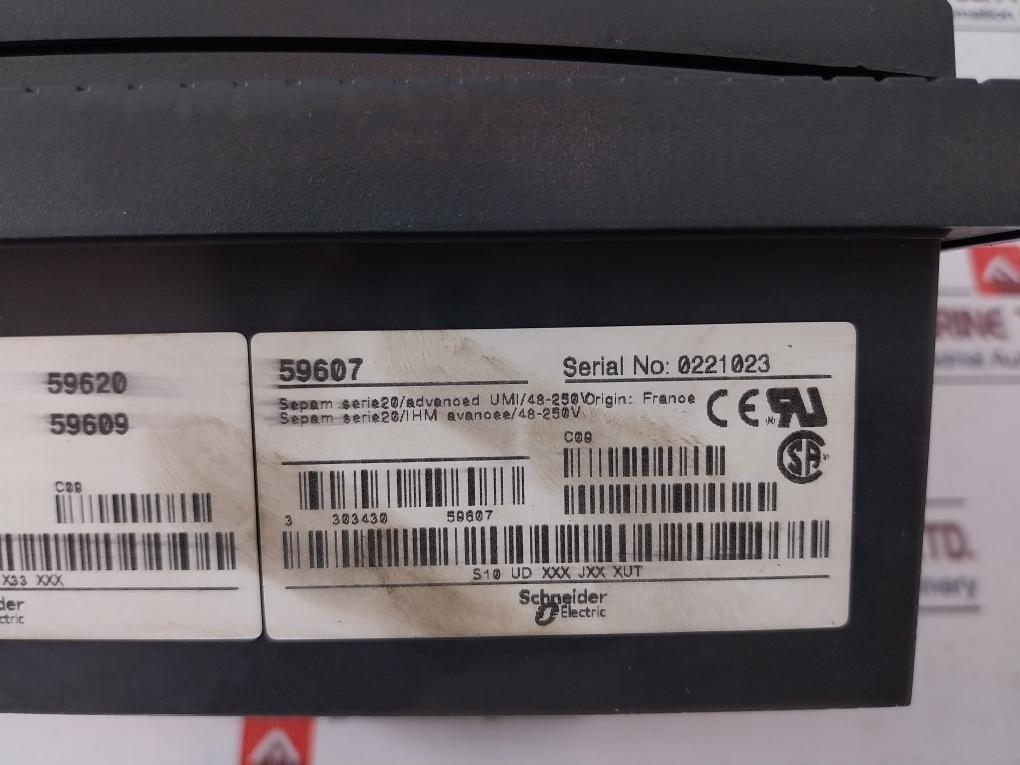 Schneider Merlin Gerin Wartsila SEPAM S20 59620 48–250V Modbus Substation Relay