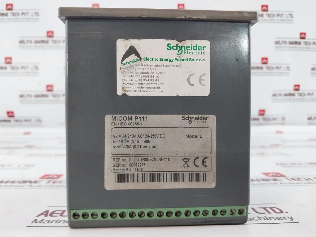 Schneider Electric Micom P111 3 Phase Overcurrent And Earth Fault Protection Relay