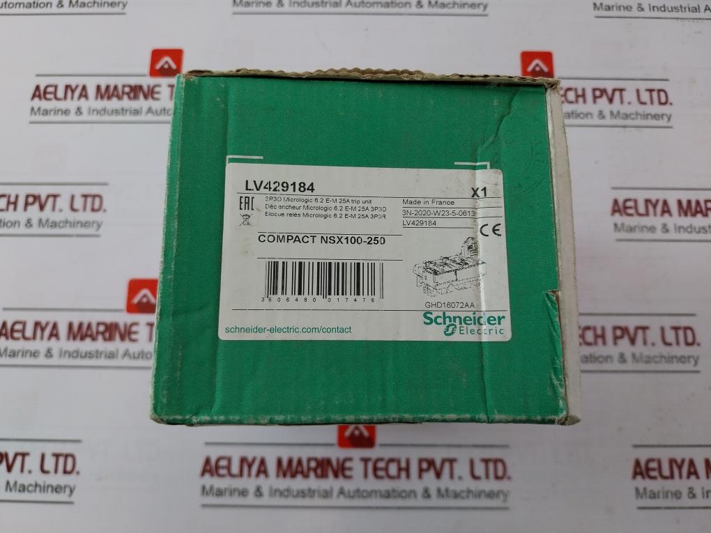 Schneider Electric Micrologic 6•2 E-m Trip Unit 3N202350613 12/25A