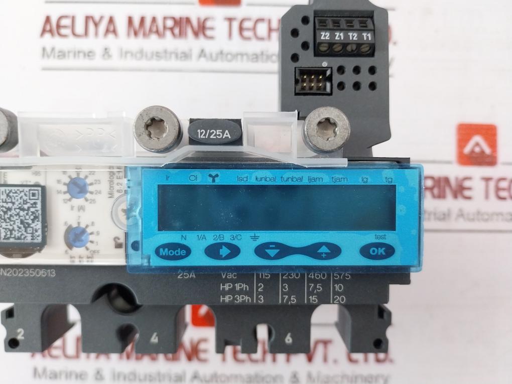 Schneider Electric Micrologic 6•2 E-m Trip Unit 3N202350613 12/25A