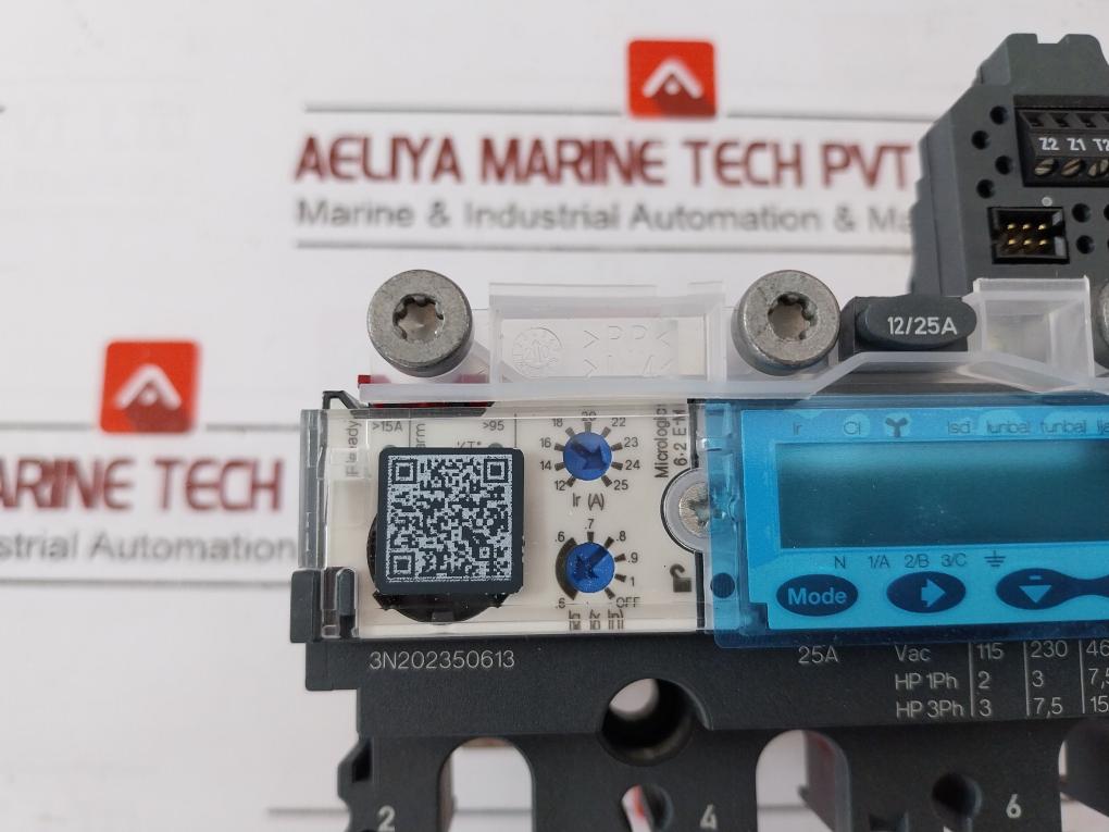 Schneider Electric Micrologic 6•2 E-m Trip Unit 3N202350613 12/25A