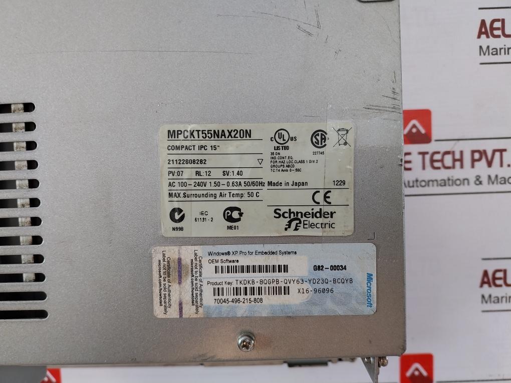 Schneider Electric Mpckt55Nax20N 15 Inch Magelis Operator Touch Screen