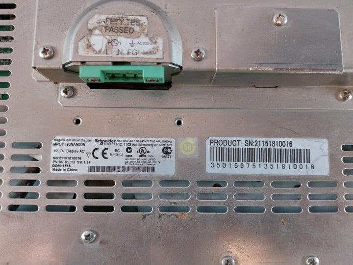 Schneider Electric Mpcyt90Nan00N Magelis Industrial Display