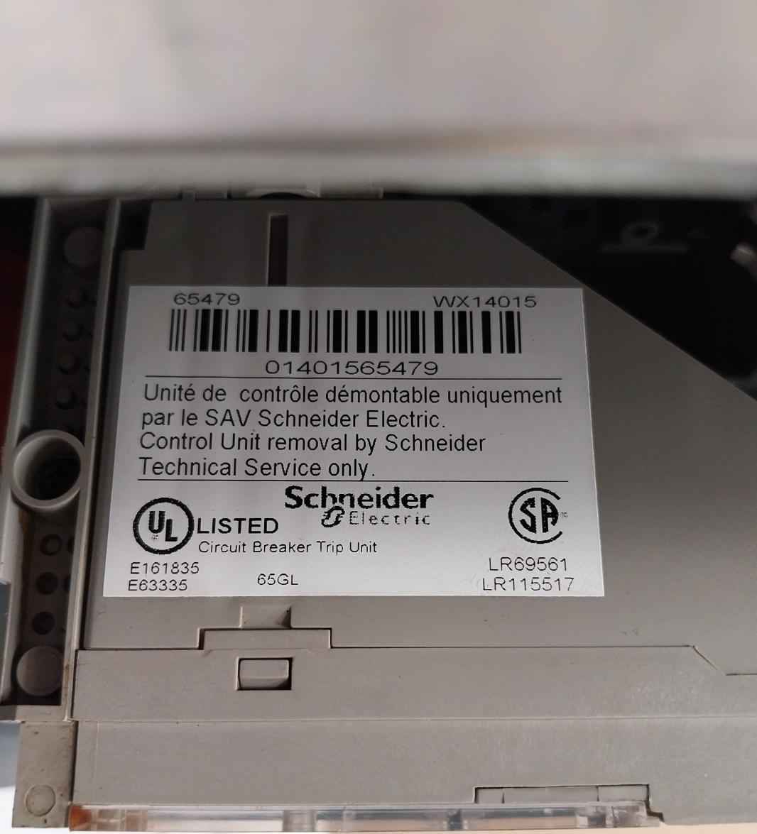 Schneider Electric Mvs20N Circuit Breaker 1250A Gh800017Aa S1B36406