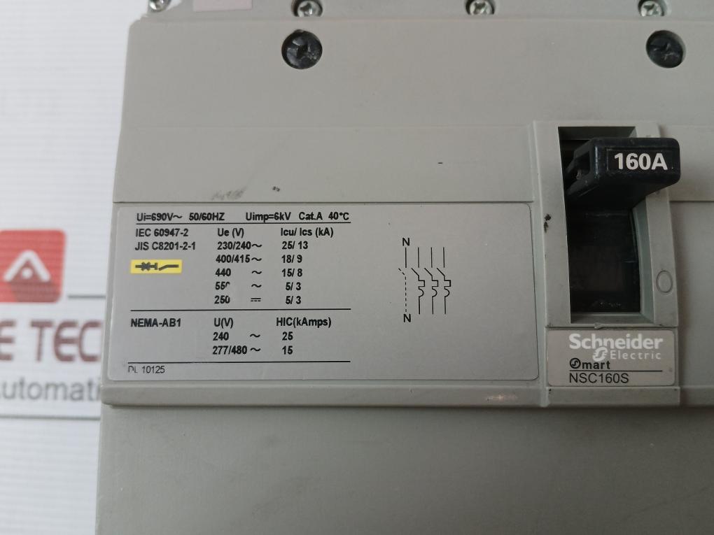 Schneider Electric Nsc160S Circuit Breaker 690V~50/60Hz 230V 25Ka