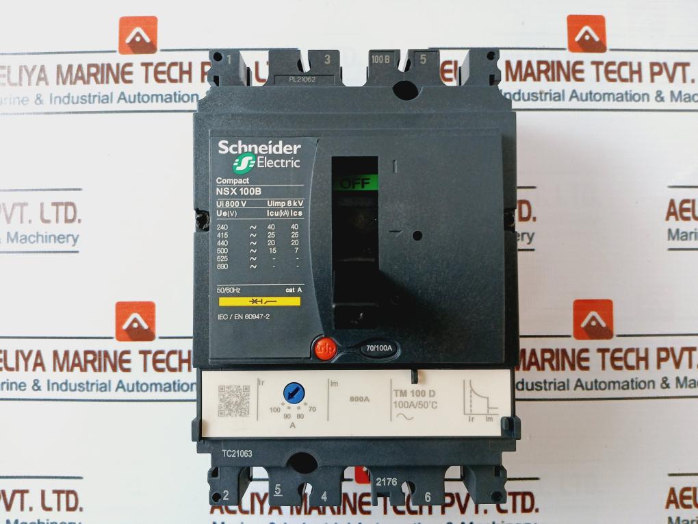 Schneider Electric Nsx 100B Circuit Breaker 50/60Hz