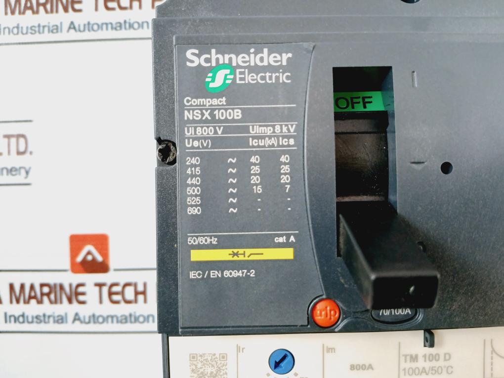 Schneider Electric Nsx 100B Circuit Breaker 50/60Hz