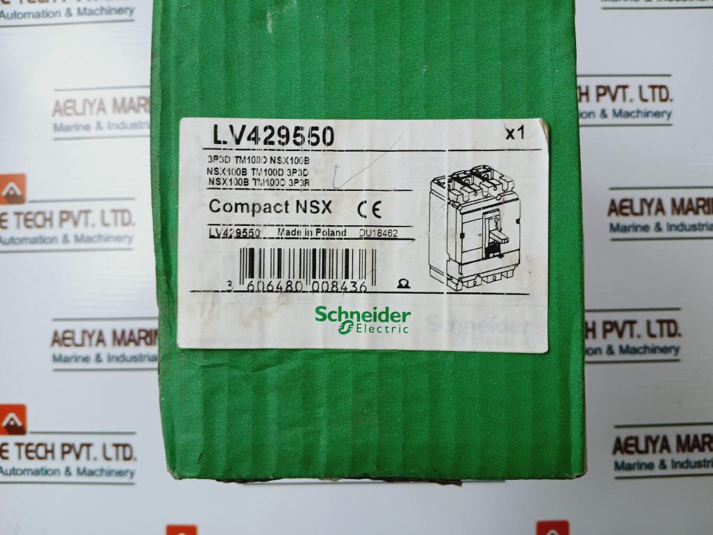 Schneider Electric Nsx 100B Circuit Breaker 50/60 Hz 70-100A