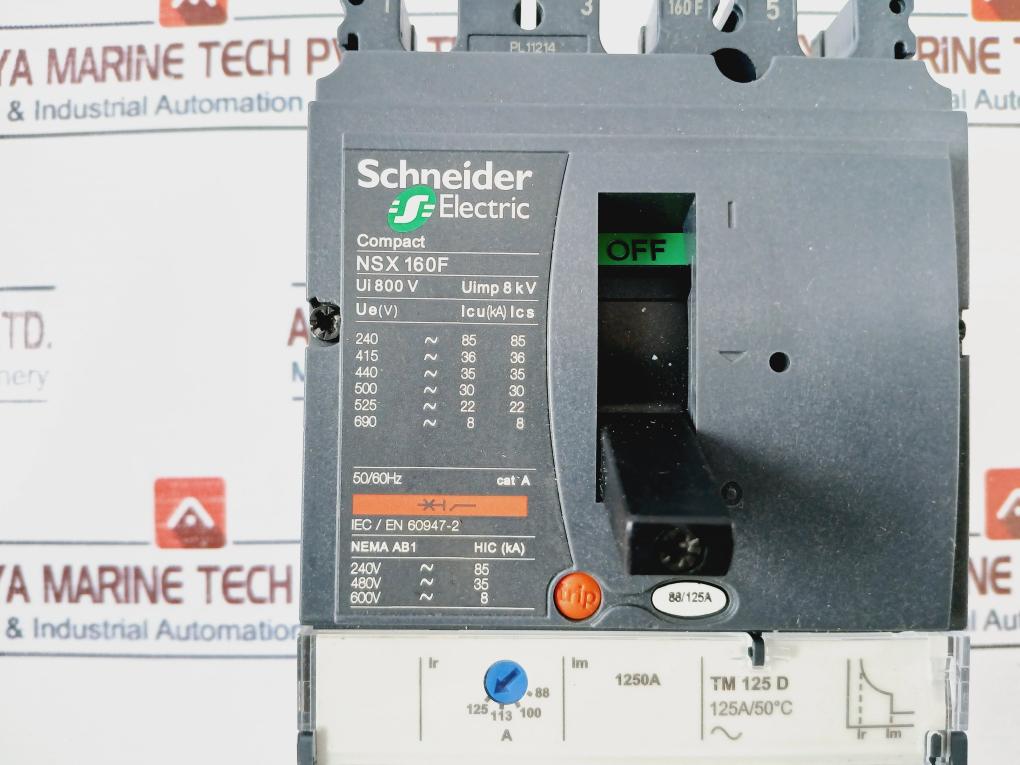 Schneider Electric Nsx160F Circuit Breaker 50/60Hz