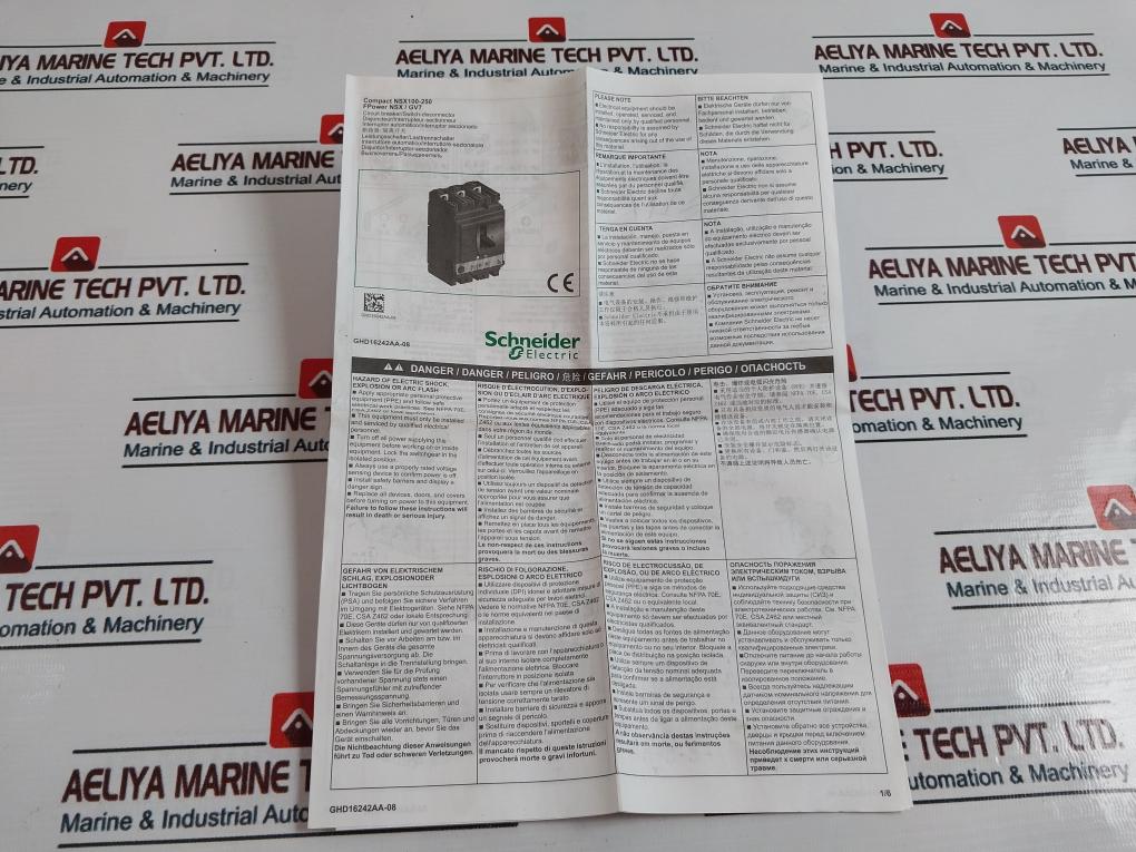 Schneider Electric Nsx 160F Circuit Breaker 50/60 Hz