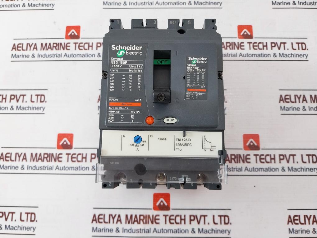 Schneider Electric Nsx160F Compact Circuit Breaker Cat: A