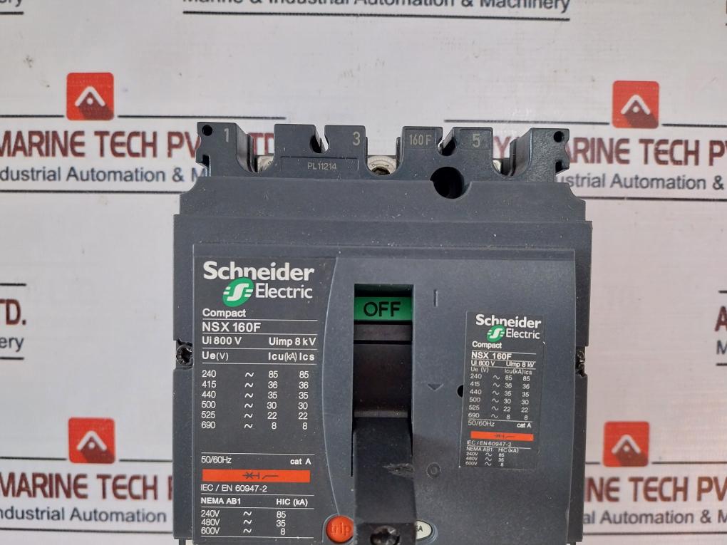 Schneider Electric Nsx160F Compact Circuit Breaker Cat: A