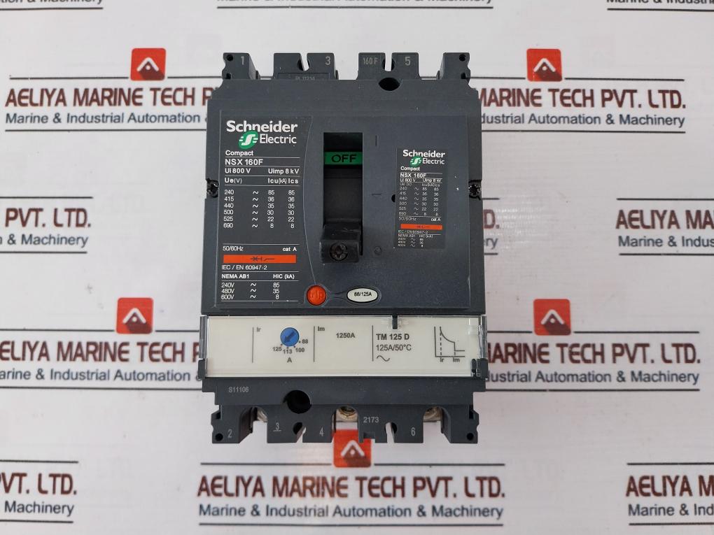 Schneider Electric Nsx160F Compact Circuit Breaker Cat: A